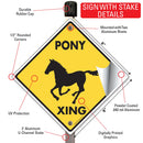 Pony Xing (Crossing) Horse Signs or Sticker-4
