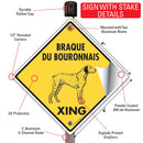 Braque du Bourbonnais Xing (Crossing) Dog Signs or Sticker-4
