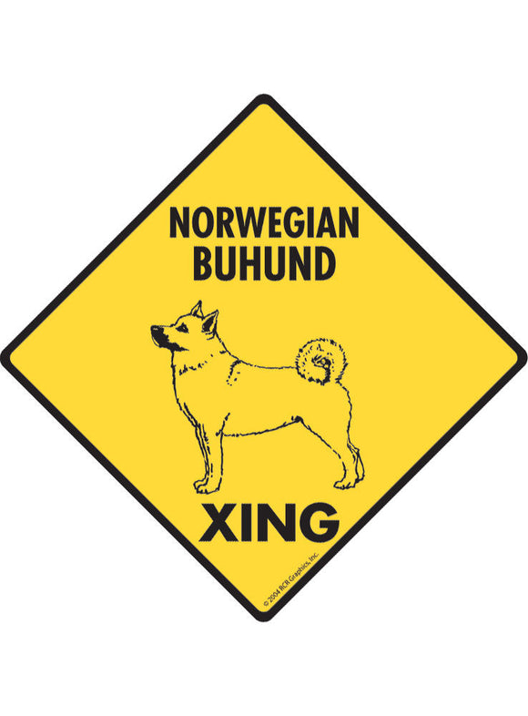 Norwegian Buhund Xing Sign or Sticker