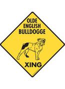 Olde English Bulldogge Xing Sign or Sticker
