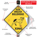 Olde English Bulldogge Xing (Crossing) Dog Signs or Sticker-4