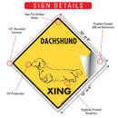 Dachshund (Long Hair) Xing (Crossing) Dog Signs or Sticker-3