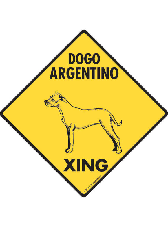 Dogo Argentino Xing Sign or Sticker