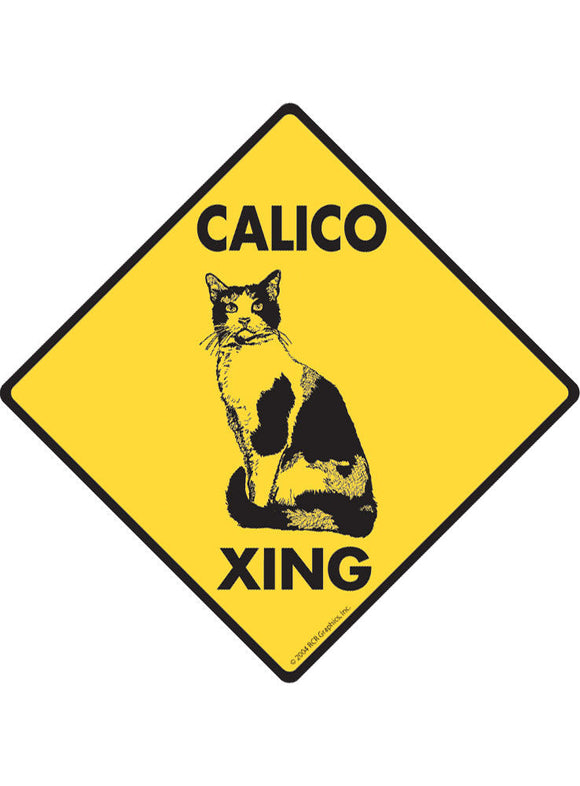 Calico Xing Sign or Sticker