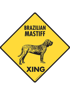 Brazilian Mastiff Xing Sign or Sticker