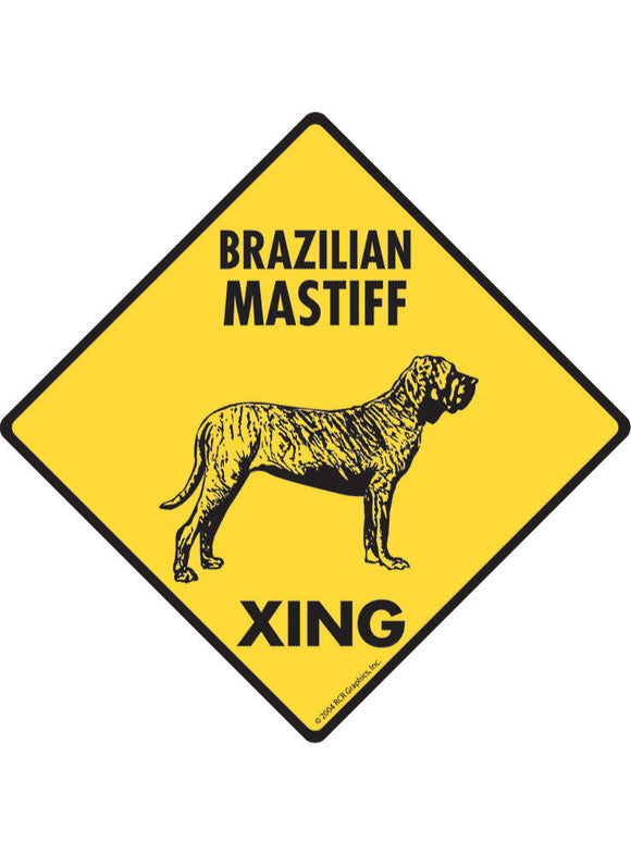 Brazilian Mastiff Xing Sign or Sticker