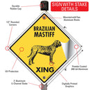 Brazilian Mastiff Xing (Crossing) Dog Signs or Sticker-4