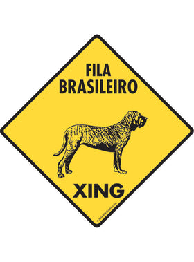 Fila Brasileiro Xing Sign or Sticker