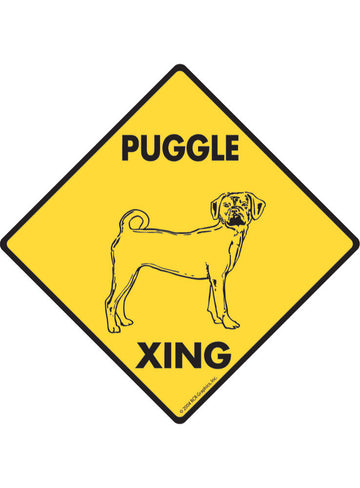 Puggle Xing Sign or Sticker