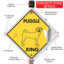 Puggle Xing (Crossing) Dog Signs or Sticker-4