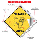 Peekapoo Xing (Crossing) Dog Signs or Sticker-3