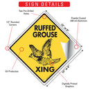Ruffed Grouse Xing (Crossing) Bird Signs or Sticker-4