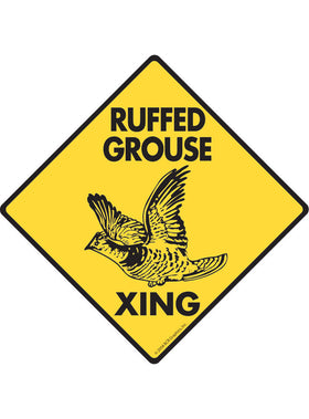 Ruffed Grouse Xing Sign or Sticker
