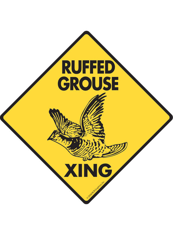 Ruffed Grouse Xing Sign or Sticker