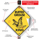 Ruffed Grouse Xing (Crossing) Bird Signs or Sticker-3