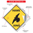 Hawk Xing (Crossing) Bird Signs or Sticker-3