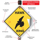 Hawk Xing (Crossing) Bird Signs or Sticker-4