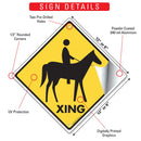 Horseback Riding Xing (Crossing) Signs or Sticker-3