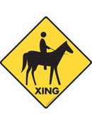 Horseback Riding Xing Sign or Sticker