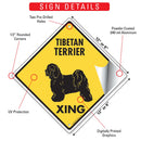 Tibetan Terrier Xing (Crossing) Dog Signs or Sticker-3