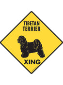 Tibetan Terrier Xing Sign or Sticker