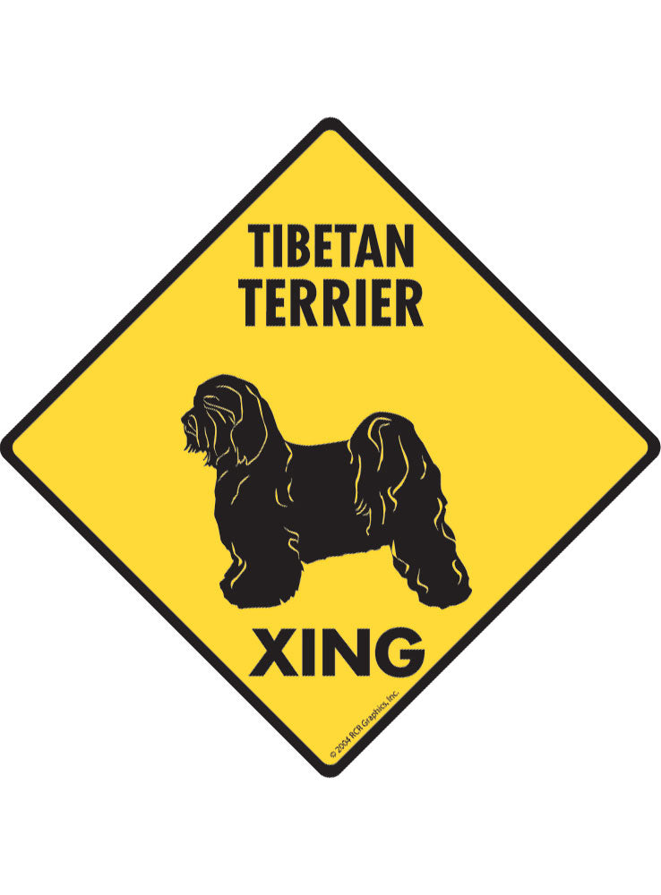 Tibetan Terrier Xing Sign or Sticker