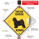 Tibetan Terrier Xing (Crossing) Dog Signs or Sticker-4