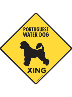 Portuguese Water Dog Xing Sign or Sticker