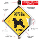Portuguese Water Dog Xing (Crossing) Signs or Sticker-4