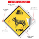 Blue Heeler Xing (Crossing) Dog Signs or Sticker-3