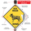 Blue Heeler Xing (Crossing) Dog Signs or Sticker-4