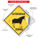 Clydesdale Xing (Crossing) Horse Signs or Sticker-3