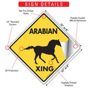 Arabian Xing (Crossing) Horse Signs or Sticker-3