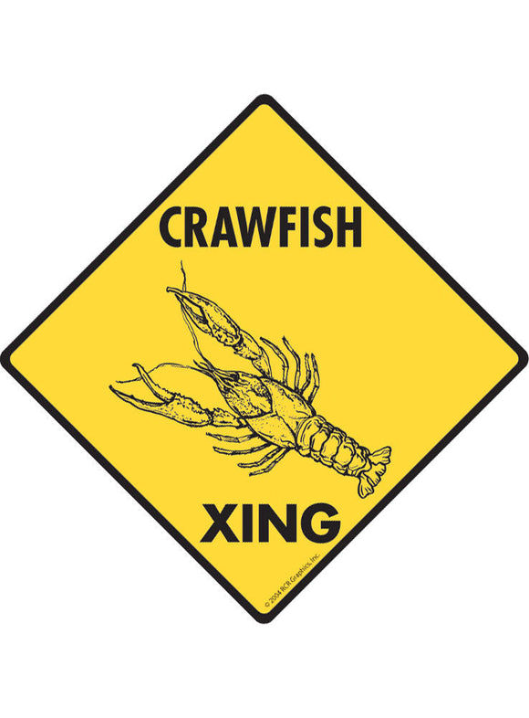 Crawfish Xing Sign or Sticker