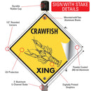 Crawfish Xing (Crossing) Animal Signs or Sticker-4