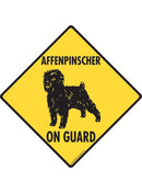 Affenpinscher On Guard Sign or Sticker