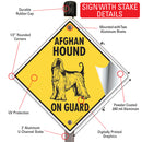 Afghan Hound On Guard Signs or Sticker-4