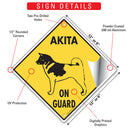 Akita On Guard Dog Signs or Sticker-3