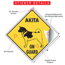 Akita On Guard Dog Signs or Sticker-2
