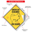 American Eskimo On Guard Dog Signs or Sticker-3