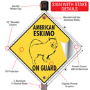 American Eskimo On Guard Dog Signs or Sticker-4
