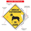 American Staffordshire Terrier On Guard Signs or Sticker-3