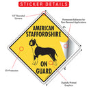 American Staffordshire Terrier On Guard Signs or Sticker-2