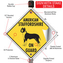 American Staffordshire Terrier On Guard Signs or Sticker-4