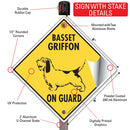 Basset Griffon On Guard Dog Signs or Sticker-4