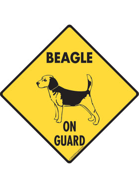 Beagle On Guard Sign or Sticker