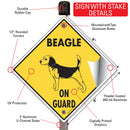 Beagle On Guard Dog Signs or Sticker-4