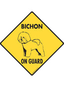 Bichon On Guard Sign or Sticker