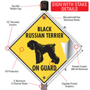 Black Russian Terrier On Guard Dog Signs or Sticker-4