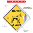 Bouvier des Flandres On Guard Dog Signs or Sticker-2